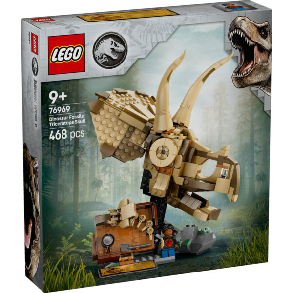 76969-lego-jurassic-world-1 LEGO Jurassic World - Fosile de dinozaur: craniu de Triceratops 76969, 468 piese