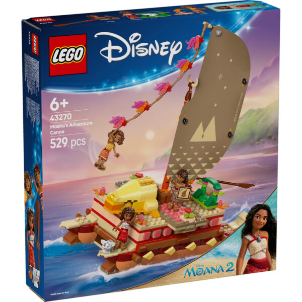 LEGO Disney - Canoea de aventura a Moanei 43270, 529 piese