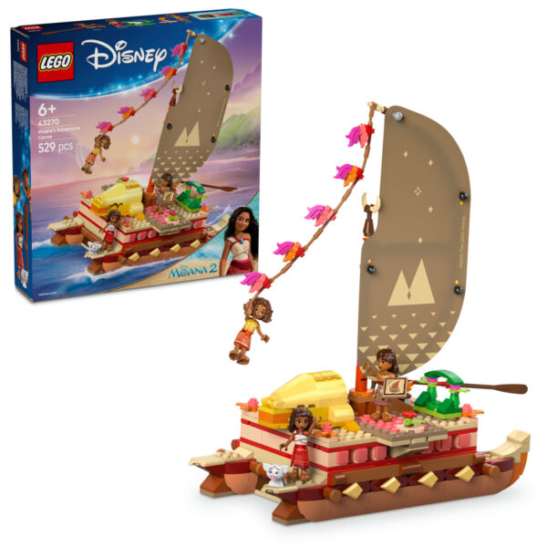 LEGO Disney - Canoea de aventura a Moanei 43270, 529 piese