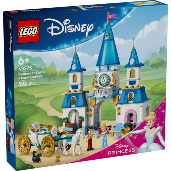 LEGO Disney - Castelul si caleasca Cenusaresei 43275, 596 piese