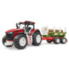 Bruder Tractor Roadmax cu remorca forestiera si 3 busteni - BR03453