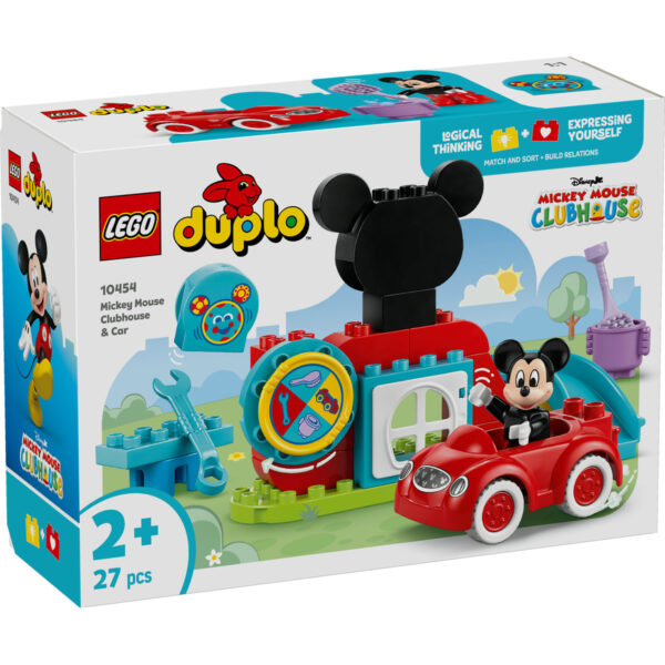LEGO DUPLO - Clubul si masina lui Mickey Mouse 10454, 27 piese