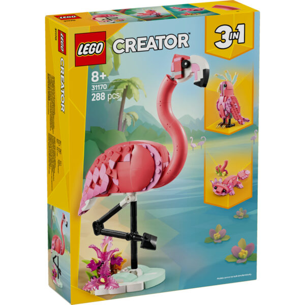 LEGO Creator - Animale salbatice: Flamingo roz 31170, 288 piese