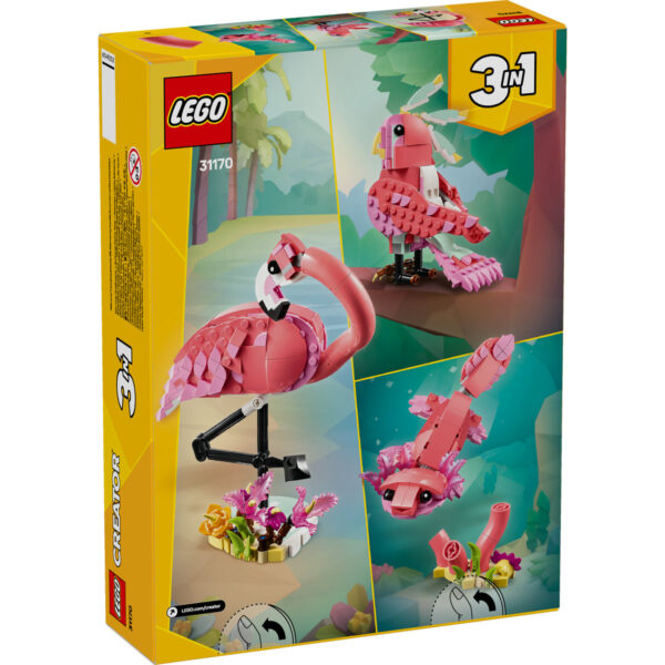 LEGO Creator - Animale salbatice: Flamingo roz 31170, 288 piese