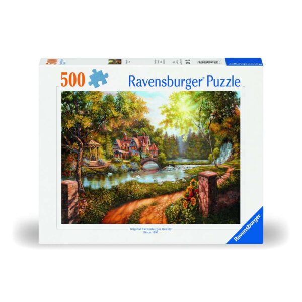 Ravensburger - Puzzle casuta langa rau 500 piese design nou - RVSPA00218