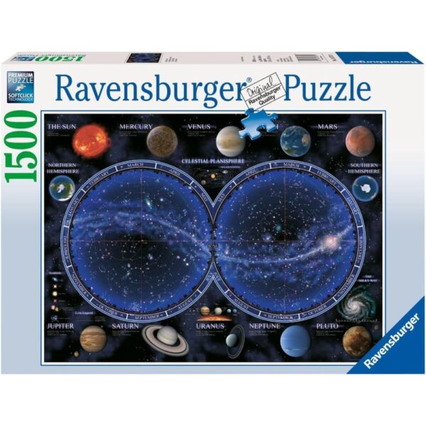 Ravensburger - Puzzle harta cereasca 1500 piese design nou - RVSPA00715