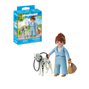 Playmobil - Figurina manager cu animalut de colectie caine Dalmatian - PM71736