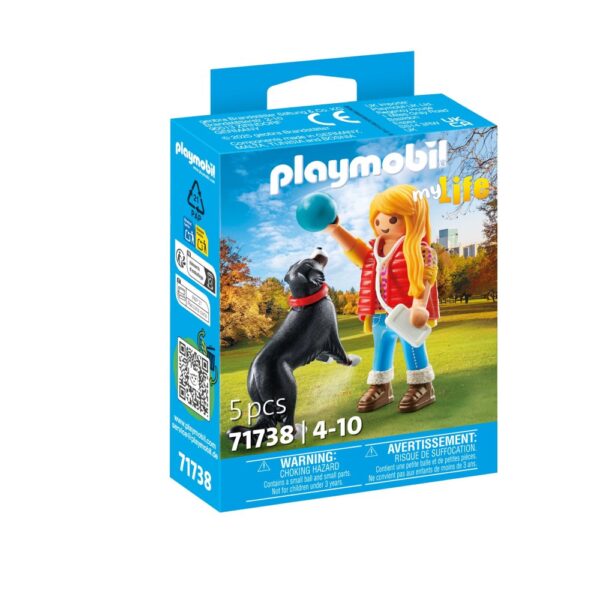 Playmobil - Figurina femeie cu animalut de colectie caine de Munte - PM71738