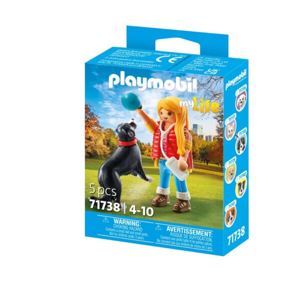 Playmobil - Figurina femeie cu animalut de colectie caine de Munte - PM71738