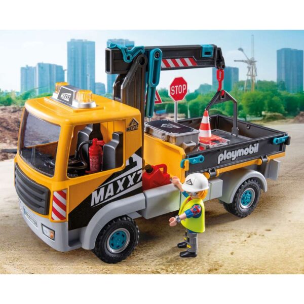 Playmobil - Camion de constructii cu macara Playmobil - PM71750