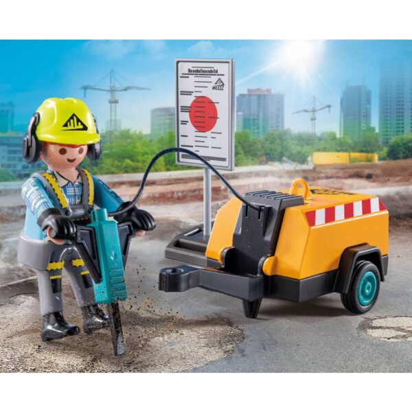 Playmobil - Muncitor cu ciocan demolator Playmobil - PM71752