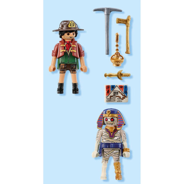 Playmobil - Set 2 figurine Vanator de comori si mumie - PM71796