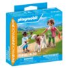 Playmobil - Set 2 figurine Femeie fermier cu copil si vitel - PM71803