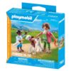 Playmobil - Set 2 figurine Femeie fermier cu copil si vitel - PM71803