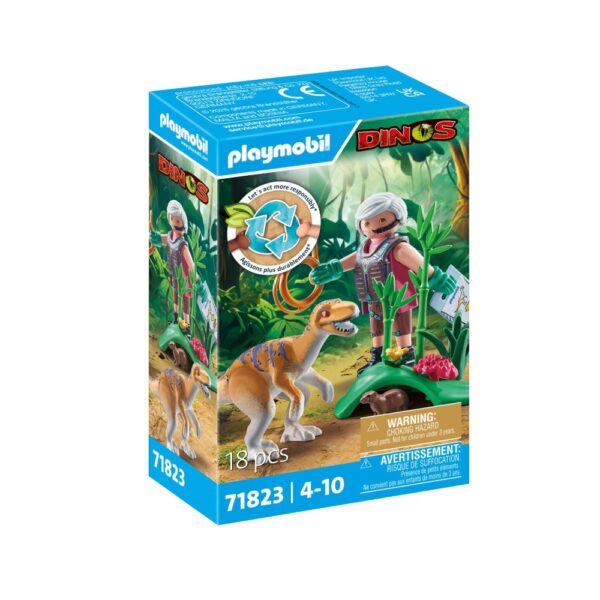 Playmobil - Velociraptor si cercetator Playmobil - PM71823