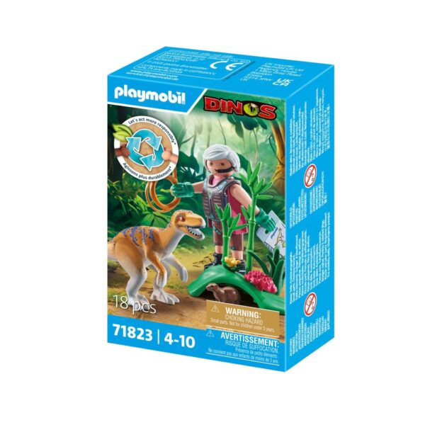 Playmobil - Velociraptor si cercetator Playmobil - PM71823