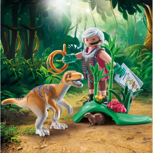 Playmobil - Velociraptor si cercetator Playmobil - PM71823
