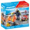 Playmobil - Pompier Playmobil cu pompa de apa - PM71826