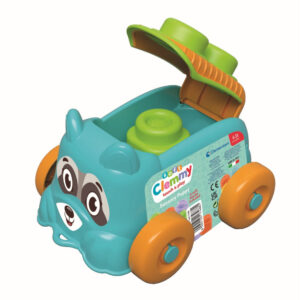 Clementoni - Jucarie educationala Soft Clemmy catel albastru cu cuburi moi - CL17488