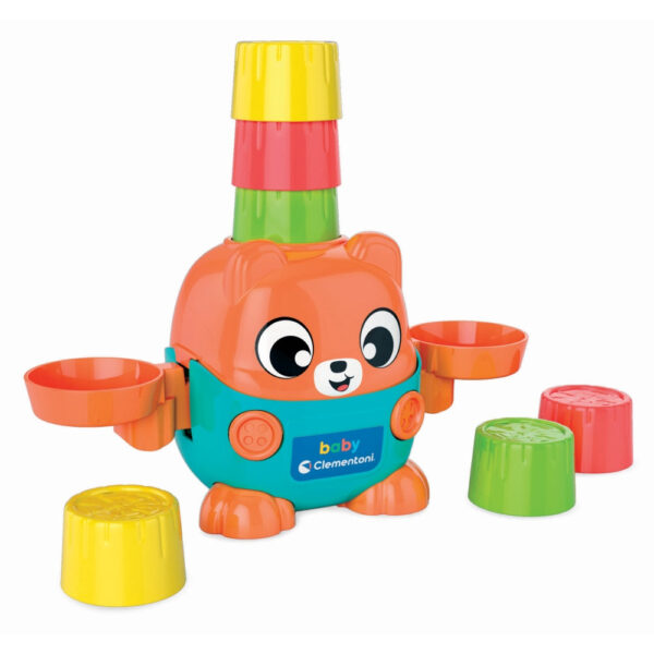 Clementoni - Montessori ursulet de echilibru pentru dezvoltarea senzoriala cognitiva si psihomotorie - CL17493