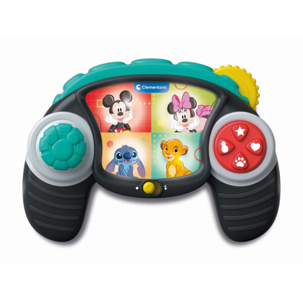Clementoni - Controler de joc Disney cu lumini si sunete pentru dezvoltarea senzoriala si a abilitatilor motorii fine - CL17497