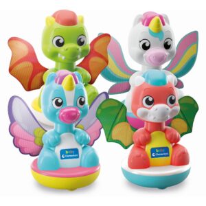 Clementoni - Jucarie apasa si se invarte diverse modele unicorn si dragon - CL17498