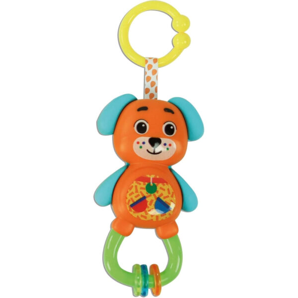 Clementoni - Set cadou bebelusi pentru dezvoltarea multisenzoriala ce include zornaitoare catel chei pentru dentitie si paturica de confort - CL17804