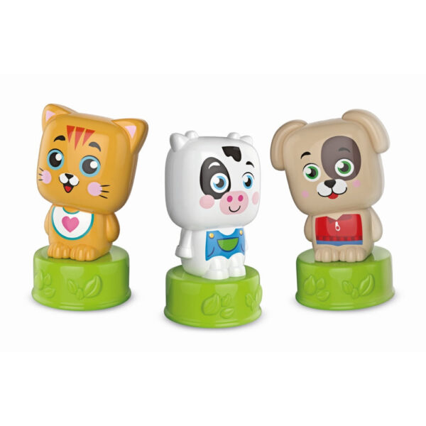 Clementoni - Set de joaca educational Soft Clemmy cu animalute 6 cuburi moi si carticica - CL17849