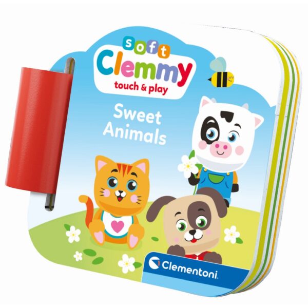 Clementoni - Set de joaca educational Soft Clemmy cu animalute 6 cuburi moi si carticica - CL17849