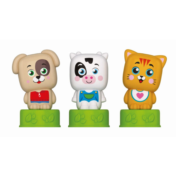 Clementoni - Set de joaca educational Soft Clemmy cu animalute 6 cuburi moi si carticica - CL17849