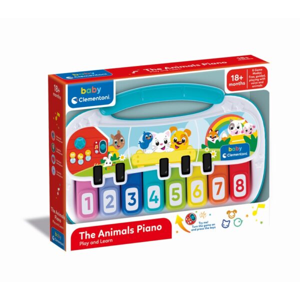 Clementoni - Pian interactiv cu 8 note muzicale ce ajuta copiii sa descopere muzica intr-un mod intuitiv - CL17901
