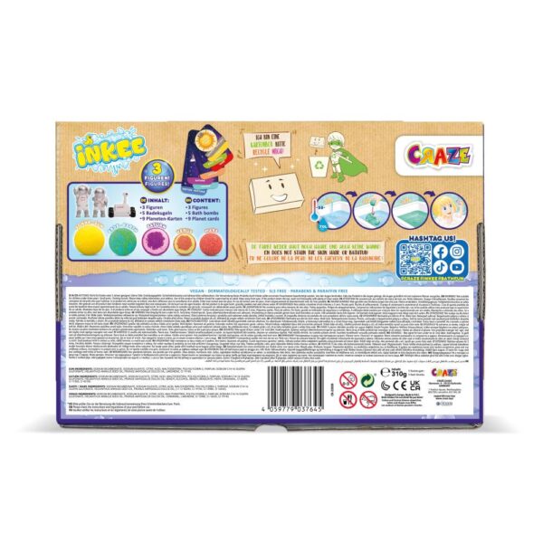 Craze - Set 5 bile de baie Inkee Sistemul Solar si 3 surprize - CRZ37645