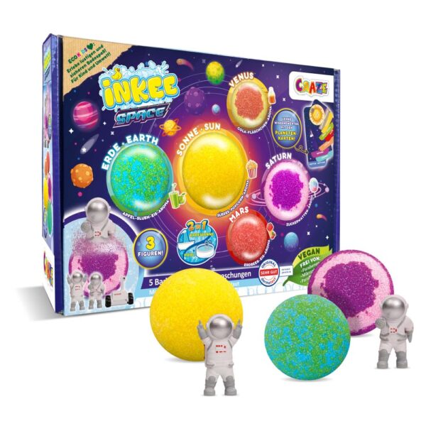 Craze - Set 5 bile de baie Inkee Sistemul Solar si 3 surprize - CRZ37645