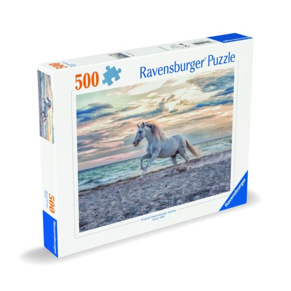 Ravensburger - Puzzle cal pe plaja 500 piese design nou - RVSPA00222