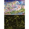 Ravensburger - Puzzle Star Line Unicorn si fluturi care lumineaza in intuneric 200 piese XXL - RVSPC00872