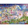 Ravensburger - Puzzle Star Line Unicorn si fluturi care lumineaza in intuneric 200 piese XXL - RVSPC00872