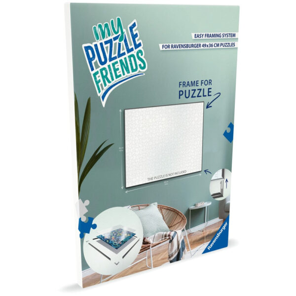 Ravensburger - Rama alba pentru puzzle de 500 de piese 49 x 36 cm - RVSPA01247