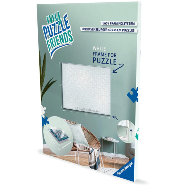 Ravensburger - Rama alba pentru puzzle de 500 de piese 49 x 36 cm - RVSPA01247