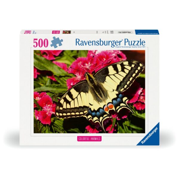 Ravensburger - Puzzle animale colorate fluture 500 piese - RVSPA01335