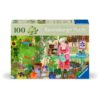 Ravensburger - Puzzle pentru varstnici gradinarit cu sablon de imagine si suport din carton 100 piese mari XL - RVSPA01362