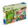 Ravensburger - Puzzle pentru varstnici gradinarit cu sablon de imagine si suport din carton 100 piese mari XL - RVSPA01362