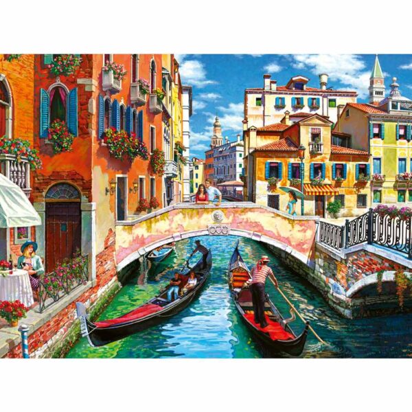 Ravensburger - Puzzle pentru varstnici Venetia cu sablon de imagine si suport din carton 100 piese mari XL - RVSPA01365