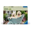 Ravensburger - Puzzle pentru varstnici Golden Retriever cu sablon de imagine si suport din carton 200 piese mari XL - RVSPA01368