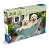 Ravensburger - Puzzle pentru varstnici Golden Retriever cu sablon de imagine si suport din carton 200 piese mari XL - RVSPA01368