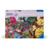 Ravensburger - Puzzle pentru varstnici pasari Colibri si fluturi cu sablon de imagine si suport din carton 200 piese mari XL - RVSPA01369