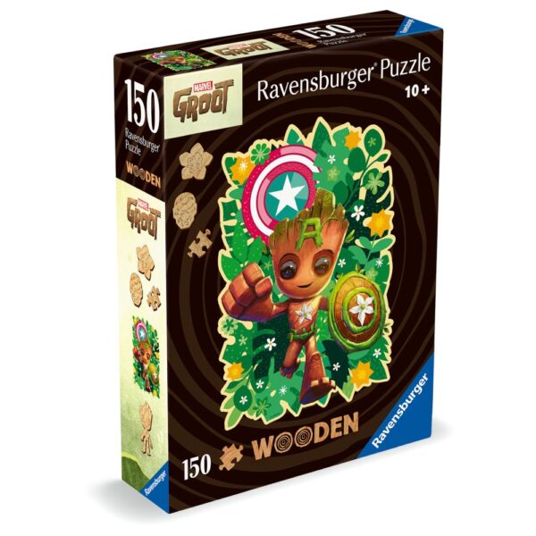 Ravensburger - Puzzle contur din lemn Marvel Groot 150 piese - RVSPA01459
