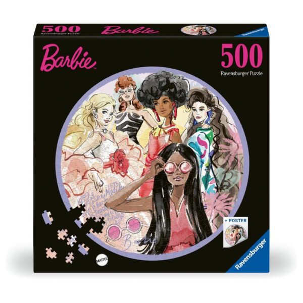 Ravensburger - Puzzle cerc Barbie 500 piese - RVSPA01494