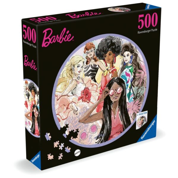Ravensburger - Puzzle cerc Barbie 500 piese - RVSPA01494