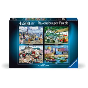 Ravensburger - Puzzle vacante placute si vesele 4x500 piese - RVSPA01527