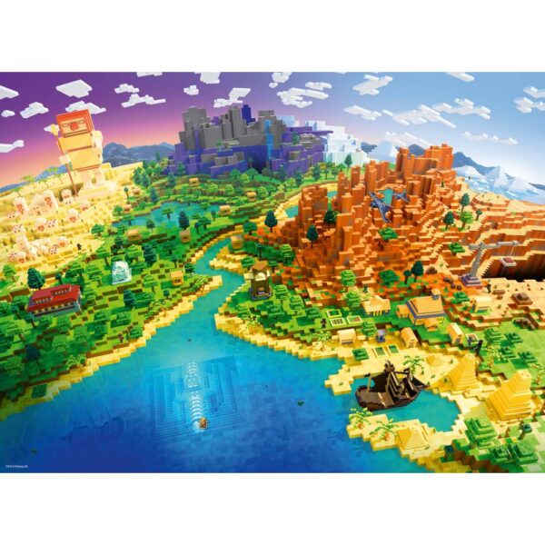 Ravensburger - Puzzle lumea Minecraft 500 piese - RVSPA01568